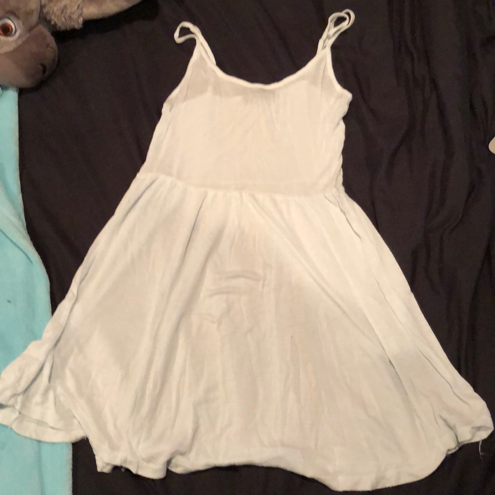White spaghetti strap dress